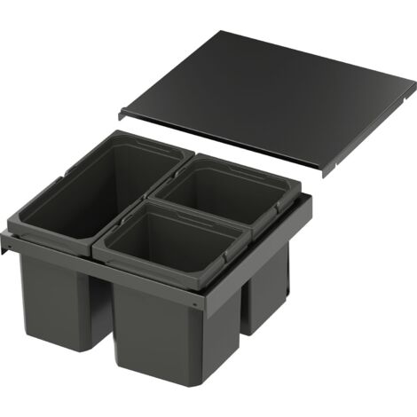 Vs Envi Flex XS-256 Abfalltrennsystem KB 500mm Mülltrennsystem 2x7/1x12 Liter Lava