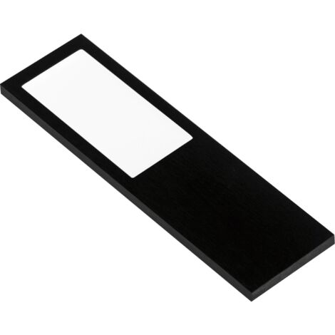 L&S Led Unterbauleuchte Six Big 5er Set 4000K neutralweiß schwarz - flache Aufbauleuchte mit Tastschalter, 3x260 Lumen, 24V, Aluminium, inklusive Netzgerät - für Küche und Möbelbeleuchtung