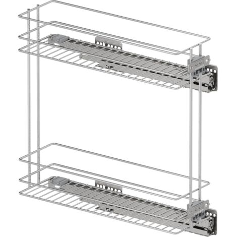 Vauth-Sagel VS SUB Slim Drahtkorb Classic - Rack Unterschrankauszug für KB 200mm - Korbablage aus Stahldraht, Stahl chrom