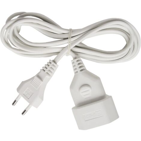 Brennenstuhl – Verlängerungskabel 3m – H03VVH2-F 2x0,75mm² – Euro-Stecker – für Innenräume – hochwertige Kunststoffqualität (1/2)