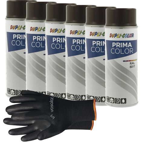 vasalat Dupli-Color Lackspray schokobraun glänzend RAL 8017 - Sprühlack für Metall, Kunststoff und Holz - wetterfeste Sprühfarbe für den Innen- und Außenbereich UV -beständig, 6 Stück (1/5)