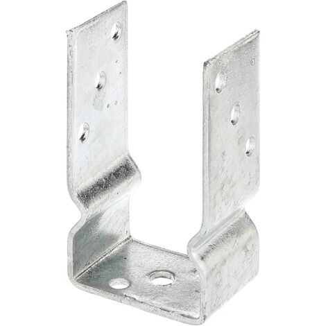 Pfostenlasche Pfostenträger U-Form 81 mm Holzverbinder, Stahl feuerverzinkt
