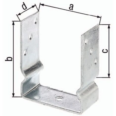 GAH Alberts U-Pfostenträger ETA-10/0210 91x150x100x60mm TZN z.Aufschr - 217624 (1/8)