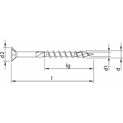 Vis Agglo Heco Unix-Plus T&ecirc;te Frais&eacute;e Pz 4,5X30 Pz2 45218