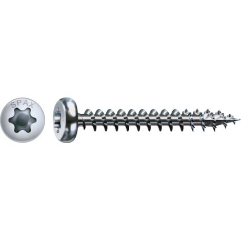 Spax Universalschraube 3,5 x 12 mm Halbrundkopf T-STAR plus Vollgewinde 4CUT WIROX A3J 1000 Stk