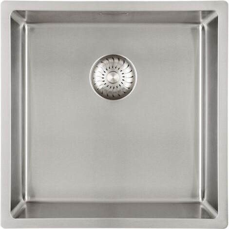 Solido 3D-Spüle CAPP50R10 Edelstahl Spülbecken - Integral-Siebkorbüberlaufventil - 540x440mm