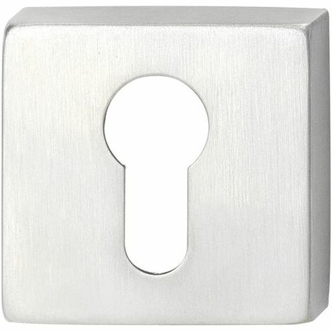 Rosette PZ Edelstahl ø 52x12mm innen eckig - Zylinderrosette RC2 nach EN1906, matt