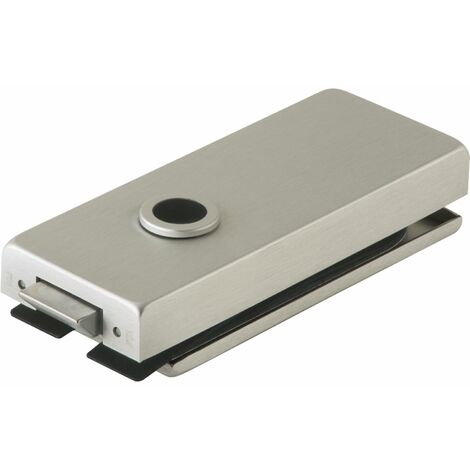 DORMA Glastür-Schloss Studio Classic unversperrbar, für Glas 8-10mm,  10.002, Alu Edelstahl-Effekt