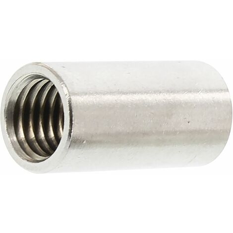 Gewindehülse Gewindemuffe rund ø M6x30mm Distanzhalter Langmutter Edelstahl A2