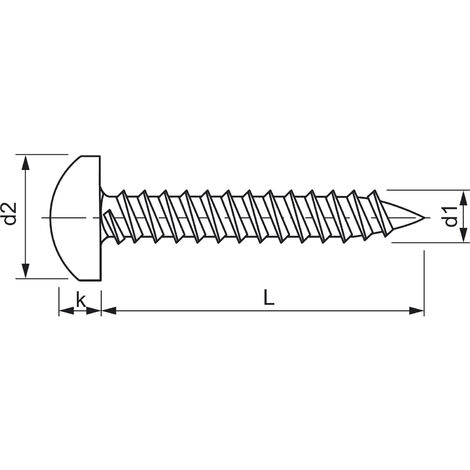 DIN7981C 4.2x 25 PH-Kreuzschlitz verzinkt schwarz Linsen-Blechschraube ISO7049