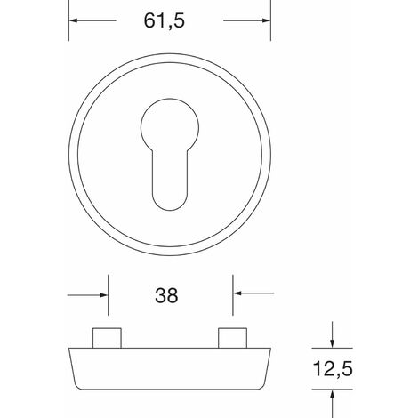 Fsb Sicherheits Zylinderrosette Rund Aluminium Silber Eloxiert