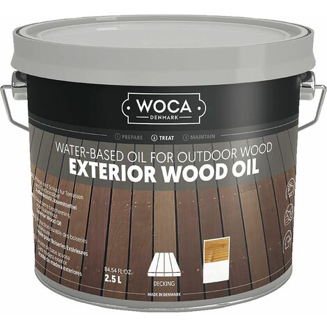 Woca Exterior Holzpflegeöl (Grundbehandlung und Pflege) steingrau 2,5 Liter