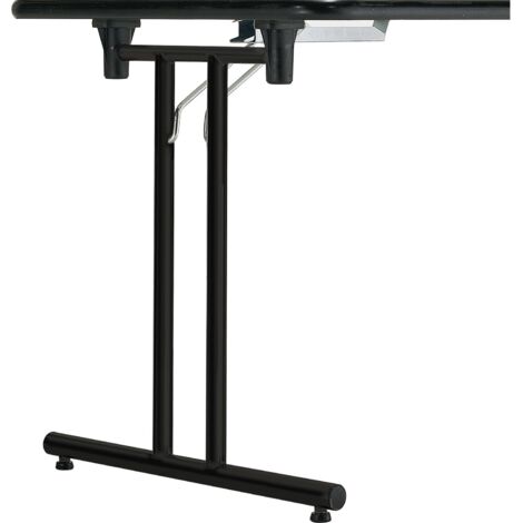 Corbetta Klapptisch Gestell höhenverstellbar Flexo 1 - Breite 596 mm, schwarz - Stapelbare Tischbeine aus Stahl für Konferenz- und Bürotische (1/3)