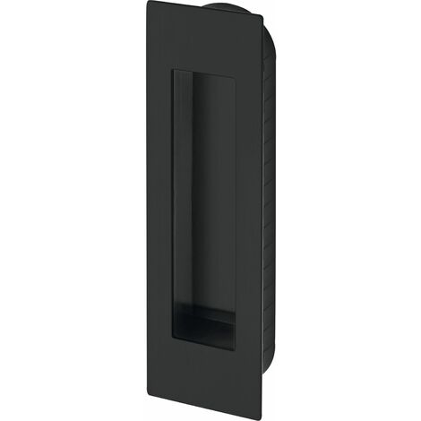 MARCHESI Schiebetürmuschel eckig, 155 x 45 x 2 mm, Edelstahl schwarz