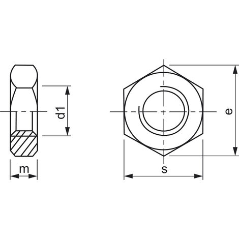 ISO8673/ 8 M16x1.5 verzinkt Feingewinde-Sechskantmutter