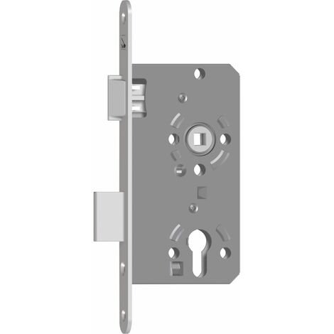SAG Einstemmschloss 1 7464WO PZW,DM55,Stulp 235x18x3mm,rechts, silber lackiert