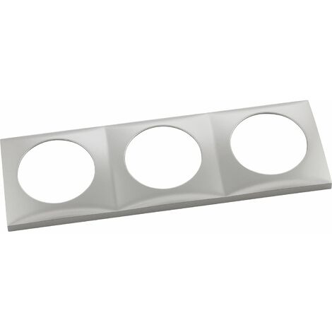 Berker Integro Flow Steckdosen Rahmen 3-fach (Abdeckrahmen) Edelstahl-Effekt