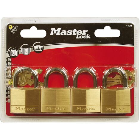 MASTER LOCK Vorhangschloss 140 EURQ Messing, Breite 40 mm, gleichsperrend SB-4