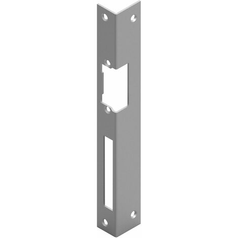 Winkelschließblech für O & C Türöffner, eckig, links, 250 x 25 x 2 mm,Stahl grau