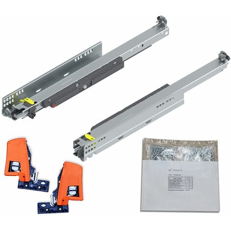 BLUM MOVENTO TIP-ON 766H Schubladenschienen, 550mm Vollauszug 70kg, 1 Paar inkl. Kupplung und Montagezubehör-Set (1/5)