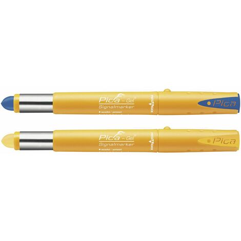 vasalat Gel Signal Permanent Marker Markierstift blau und gelb 2 teilig