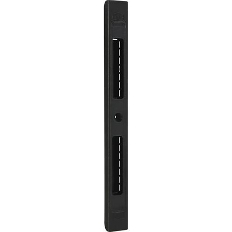 Schließblech verstellbar SB/VAR einfräsbar, 210 x 20 x 10mm, Zamak schwarz matt