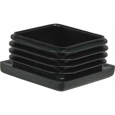 Lamellenstopfen rechteckig 100x50 mm Wandstärke 1,5 - 4,5 mm Kunststoff schwarz