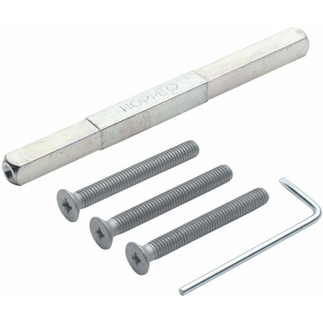 Hoppe Befestigungsset mit Schnellstift passend zur Sicherheits-Wechselgarnitur Türstärke 92-97mm