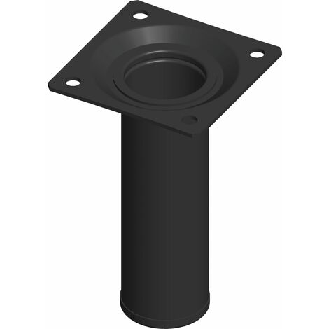 Möbelfüße Tischbeine rund Möbelbeine ø 30 mm Länge 100 mm Stahl schwarz