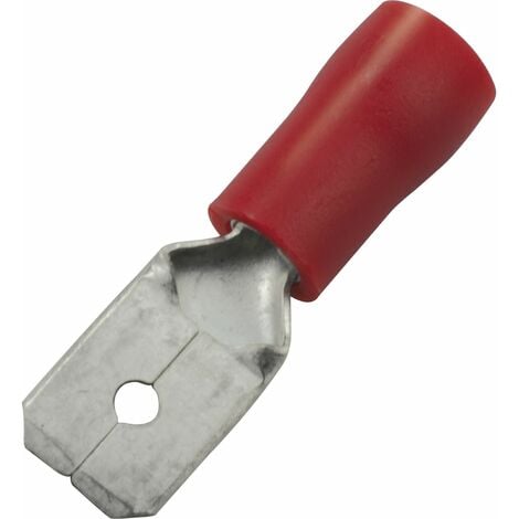 Flachstecker 4,8x0,5 Querschnitt 0,5 - 1,5 mm² isoliert rot