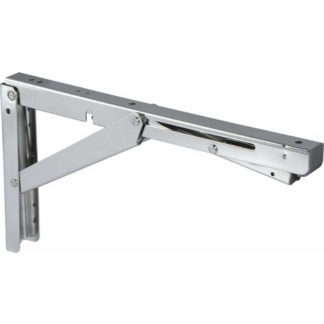 Lamp EB-303 Klappkonsole 307x165mm, Klappträger mit automatischer Verriegelung - bis 50 kg belastbar, Edelstahl glänzend (1/3)