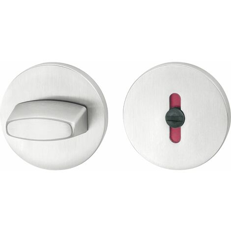 WC - Rosette 17 1735, ø 55 mm, m. schwarzem Kunststoffschlitz, Aluminium
