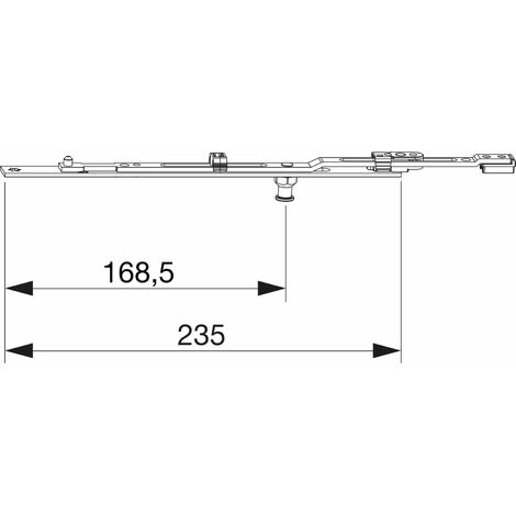 MACO MM Stulpverlängerung i.S. verlängerbar für Bodenschwelle 18L, L=235 mm
