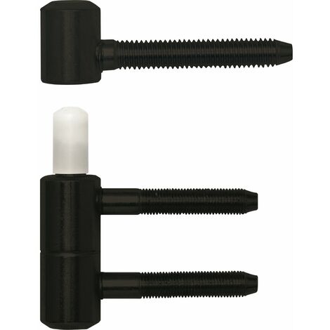 SFS Einbohrband 2-teilig für Futtertüren, 16 mm, Stahl schwarz besch. RAL 9005 (1/3)