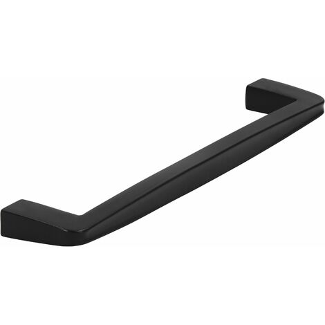 Siro Griff Bias LA 160mm - schwarzer Möbelgriff - Griff für Möbel Breite 172mm, Zinkdruckgusss schwarz matt (1/5)