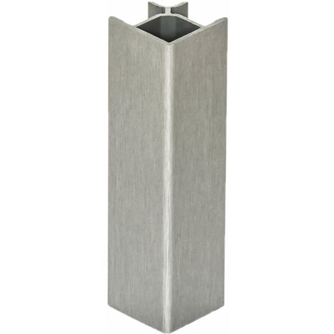 Volpato Sockelblenden Außenecke 90 Grad verstellbar - Höhe 150mm - passend zur Sockelblende Flex der Serie S10/20/90, Kunststoff Edelstahl-Effekt