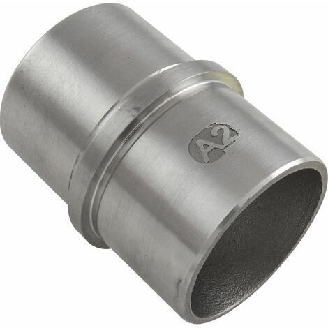 ECONOMY Verbindungsmuffe für Rohr ø 42,4 x 2,0 mm,Edelstahl geschliffen V2A