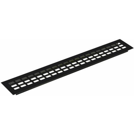 vasalat Lüftungsgitter Kühlschrank 1000x100 mm, einsteckbares Lüftungsblech - auch für Kleiderschränke & Türen, Aluminium schwarz eloxiert