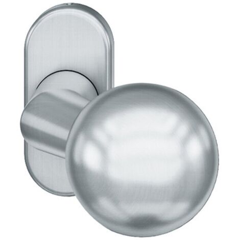 FSB RT-Türknopf 8mm drehbar Ros.oval/unsichtbare Bef. Edelstahl fein matt