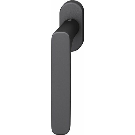 FSB Fenstergriff 34 1289 ovale Rosette 32,5 x 70, Aluminium schwarz matt