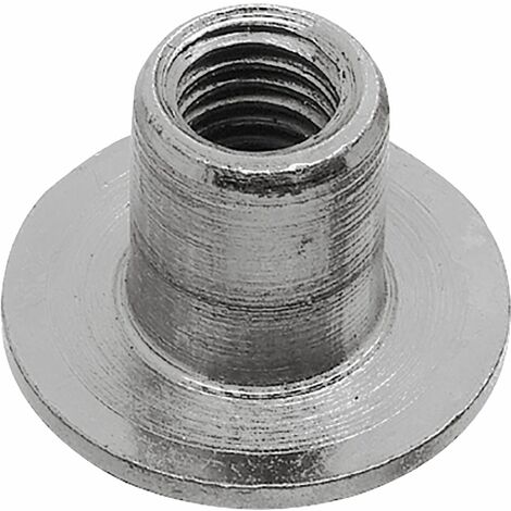 Hülsenmutter Flachkopf M 6x15 Stahl vernickelt (1/3)