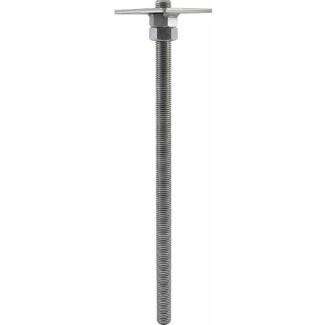 Pitzl Pfostenträger zum Einbetonieren 100x100 - Pfostenanker mit Gewindestange M24 500mm, Stahl ZiNiP beschichtet