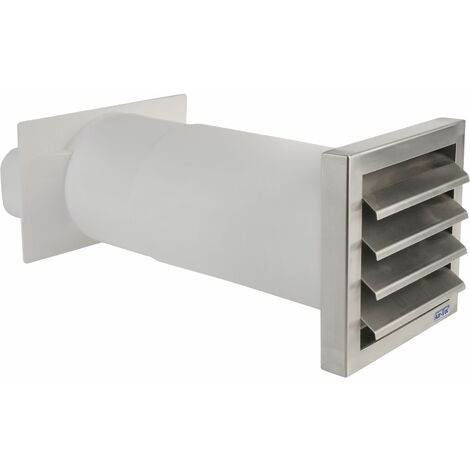 OPTIMAIRO Mauerkasten 222 x 89/NW 150 Kunststoff weiß/Edelstahl