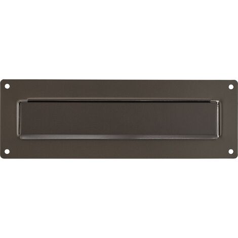Außeneinwurfblende PORTA 796, 304 x 101 x 3 mm, schwarz-braun, metallic matt