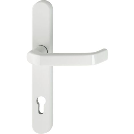 Schmalschild - Halbgarnitur LIVERPOOL - (Innen) PZ92, 8x50, weiß RAL 9016