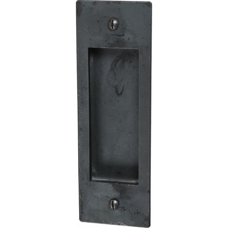 Schiebetürmuschel 40 x 110 mm gerade, Schwarzstahl (1/4)