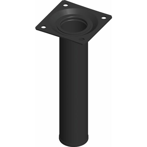 Möbelfüße Tischbeine rund Möbelbeine ø 30 mm Länge 150 mm Stahl schwarz