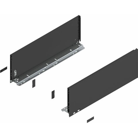 Blum Legrabox pure H C Schubladenschienen Set  1 Paar, 40kg 400mm  Tip On Vollauszug, carbonschwarz (1/5)