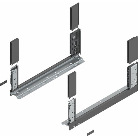 Blum Legrabox free H C Schubladenschienen Set 1 Paar, 70kg 600mm Tip On Vollauszug, arbonschwarz (1/5)
