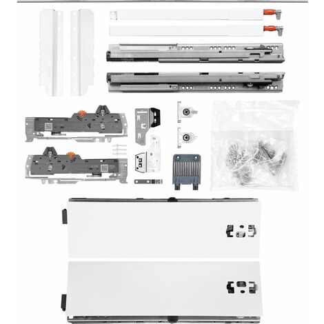 BLUM Schubladenschienen TANDEM-Höhe 115 m. Reling 227mm 30kg NL450 weiß KB1400mm (1/5)